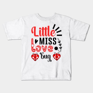 little miss love bug t-shirt Kids T-Shirt